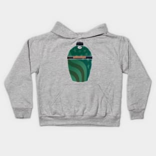 Big Green Egg - Green American Flag Overlay Kids Hoodie